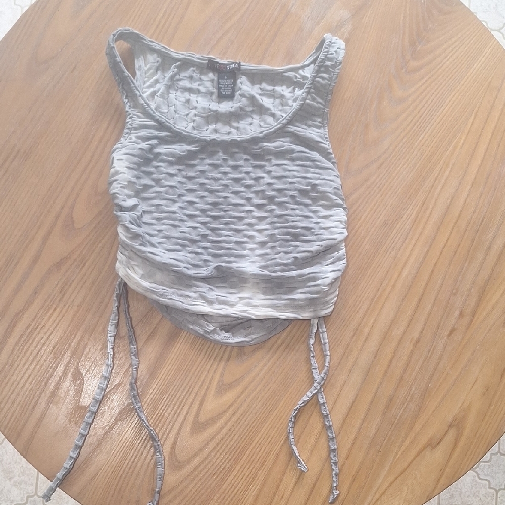 Women's Textured Gray Tank Top